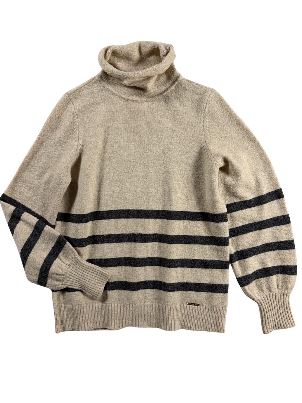 MICHAEL Michael Kors Beige Wool Blend Turtleneck Sweater